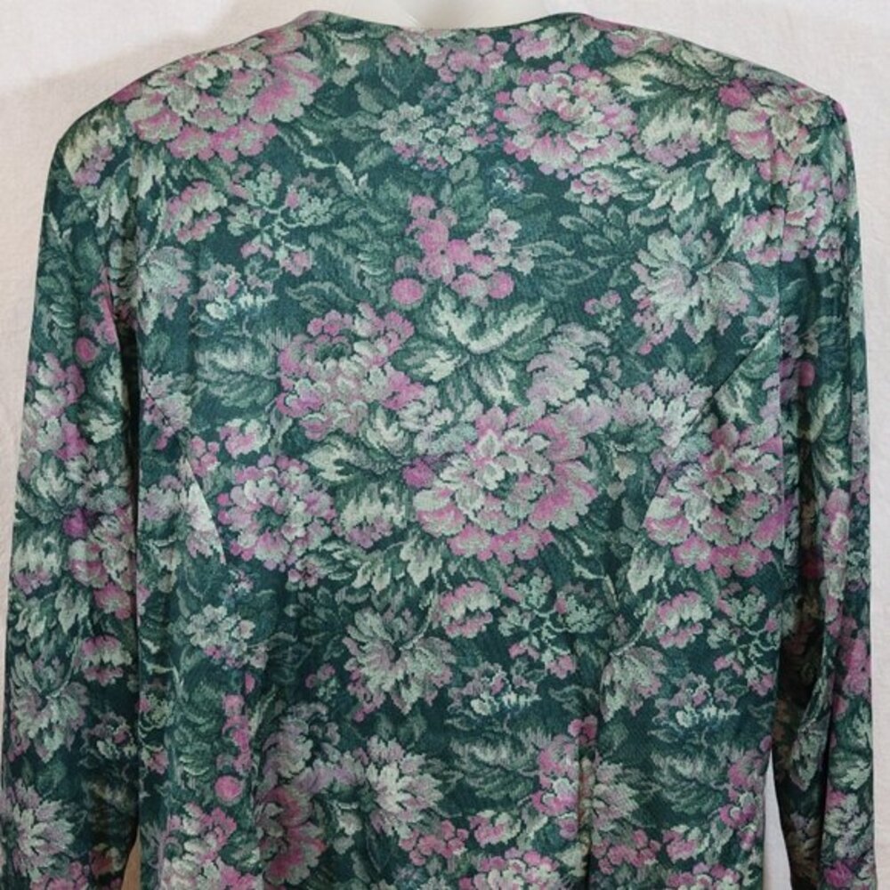 Whirlaway Frocks Vintage USA Layered Look Floral Blazer 18W - Picture 9 of 13